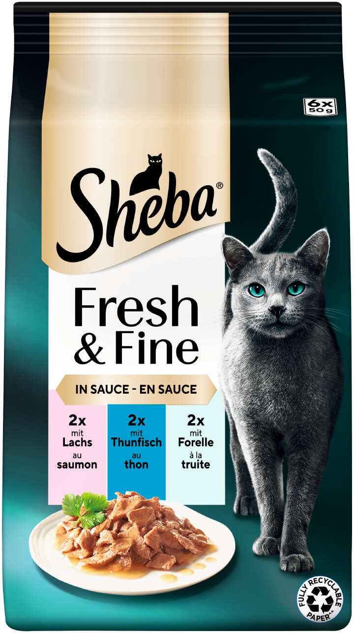 Sheba Katzen-Nassfutter Fresh+Fine in Sauce Thunfisch+Lachs+Forelle